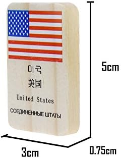 HSOMiD Wooden Educational Toys for Kids World Flag Learning Educational Toy (Domino) - Image 5