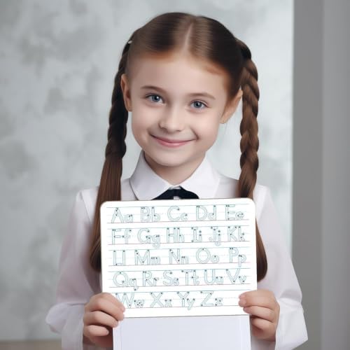 Handwriting Practice Dry Erase Board – ABC Alphabet Tracing for Kids Ages 3-5 | Small Whiteboard for Pre-K, Toddler, Preschool, Kindergarten Learning Activities and Homeschool Supplies “9" x 12" - Image 3