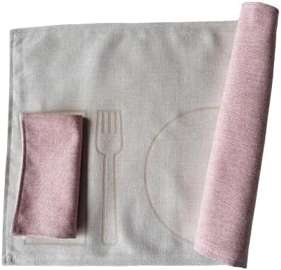 Montessori 100% Cotton Placemat & Napkin Set – Machine Washable Table Setting Mat for Kids, Handmade Practical Life Learning Tool by CANMOMMontessori