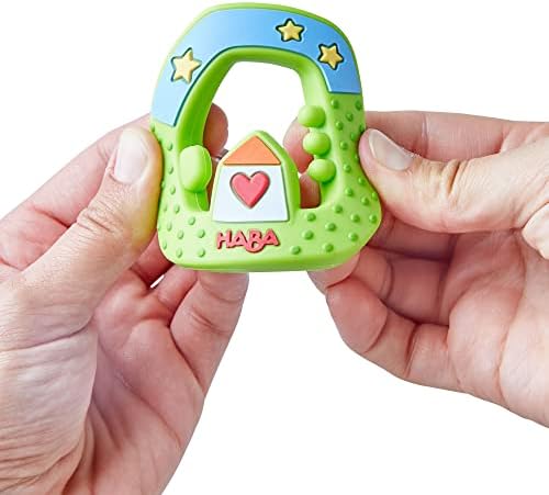 HABA Silicone Teethers for Babies 6-18 Months - Dreamland Design Silicone Teether Ring and Grasping Toy for Safe Sensory Development - Dishwasher Safe Baby Essentials - Image 3