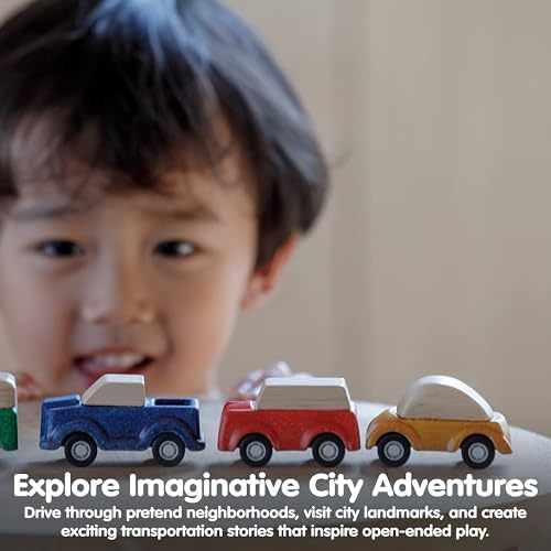 PlanToys® Red SUV Wooden Montessori Vehicle Kids Indoor Outdoor Play Toy - Image 5
