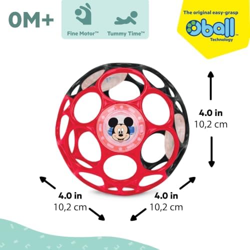 Disney Baby Mickey Mouse Oball Easy Grasp Rattle Along Buddy Infant Toy in Red, Age Newborn and up - Image 7