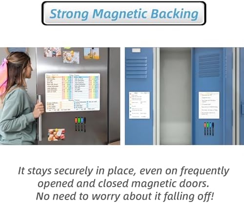 JJPRO Magnetic Chore Chart for Kids Multiple Kids, Adults-Behavior Reward Chore Chart for Fridge Weekly Menu Planner and to Do List for Fridge with 4 Markers - Image 4