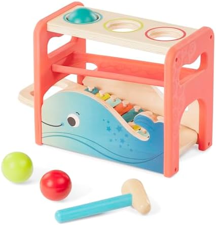 B. toys Xylo-Pound Whale Pounding Bench with Xylophone, Hammer Toy by Btoys