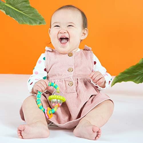 Bright Starts Grab & Spin Baby Rattle & BPA-Free Teether Toy, Ages 3 Months+ - Image 5