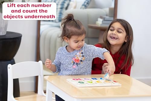 Jasey's Toy Chest Wooden Number Puzzle | 1-10 Numbers Learning Puzzle with Easy-Grip Pieces | Preschool Educational Toy for Toddlers Ages 18+ Months - Image 2
