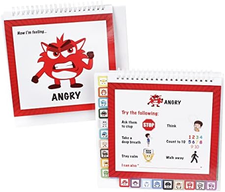 The Original Mood Flipbook for Kids; 20 Different Moods/Emotions; Autism; ADHD; Help Kids Identify Feelings and Make Positive Choices; Laminated Pages (Monster Flipbook with Tabs) - Image 2