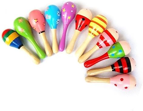 Small Maraca, Wooden Percussion Rattle for Toddlers - Image 2