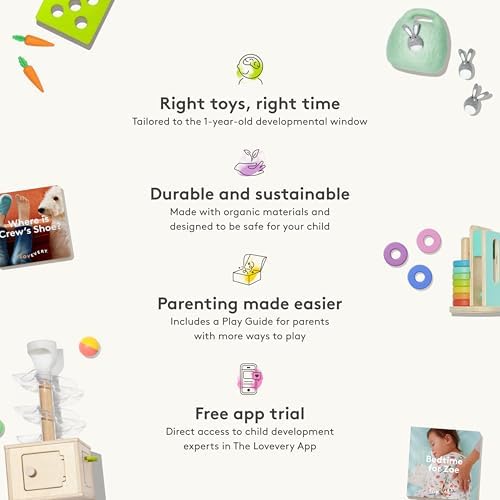 LOVEVERY, The Babbler Play Kit with Bonus Book 'Where is Crew's Shoe', Birthday Play Kit, Montessori Toddler Toy (Best Birthday Gift for 1 Year Old) - Image 6