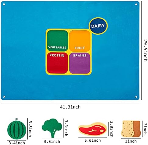 WATINC My Plate Felt Board Set, Preschool Food Group Learning Toy for Kids - Image 2