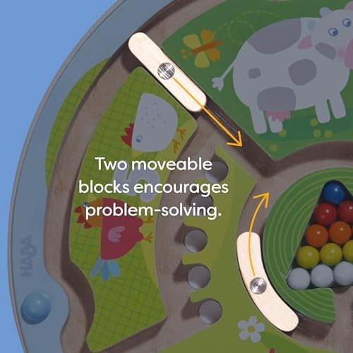 HABA Busy Board for Toddlers 2-4: Number Maze Magnetic Puzzle Game - Toddler Travel Toys for Preschoolers, STEM Toy Encourages Color Recognition, Fine Motor & Counting - Image 5