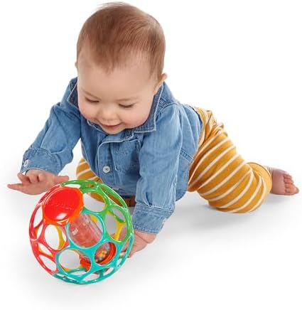 Bright Starts Oball Rollin' Rainstick Rattle Easy-Grasp Toy, Ages 3 Months + - Image 3