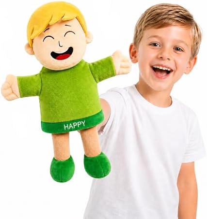 Happy Emotion Hand Puppet for Kids & Toddlers 12 Inch by Okegztoa