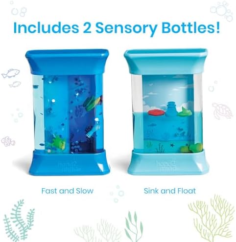 hand2mind Exploring Ocean Forces Sensory Bottles, Science Toys, Ages 3+ - Image 2