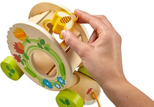 HABA Flower Meadow Pull Wooden Toy Pull Along Toy for Children from 1 Year - Image 6