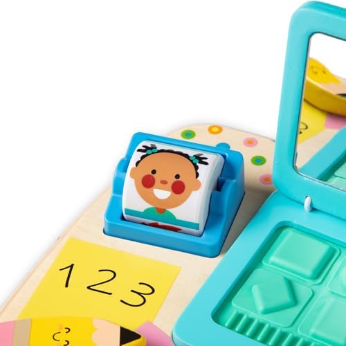 Melissa & Doug Wooden Work & Play Desktop Activity Board Infant and Toddler Sensory Toy - FSC-Certified - Image 4