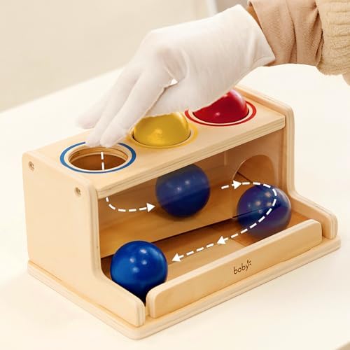 Dailyfunn Montessori Toys Object Permanence Box, Ball Tracker Drop Push Toy for Boy Girl Baby Toddler Kid Preschooler 1-3 Years Old - Image 7