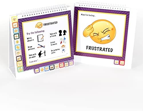 The Original Mood Flipbook for Kids; 20 Different Moods/Emotions; Autism; ADHD; Help Kids Identify Feelings and Make Positive Choices; Laminated Pages (Emoji Flipbook with Tabs) - Image 5