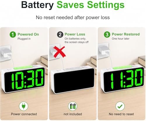 DreamSky Small Digital Alarm Clock with Night Light for Kids Bedroom - Image 7
