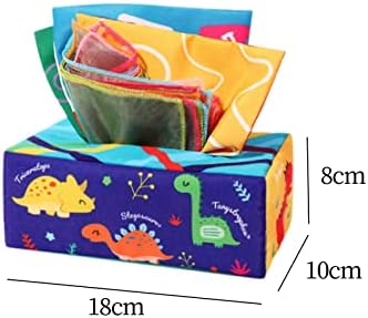 Pull Tissues Activities, Development Toys, Colorful Square Educational Fine Motor Skill Comfort Toys, Tissue Box Toy, for Home, 10 Silk 3 - Image 3
