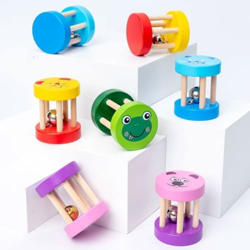 Montessori Baby Wooden Hand Bell Rattle Toy - Image 4