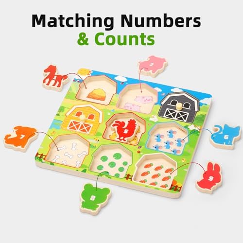 Toddler Wooden Puzzles Ages 1-3, Montessori Toys for 12+ Months Boys Girls - Image 5