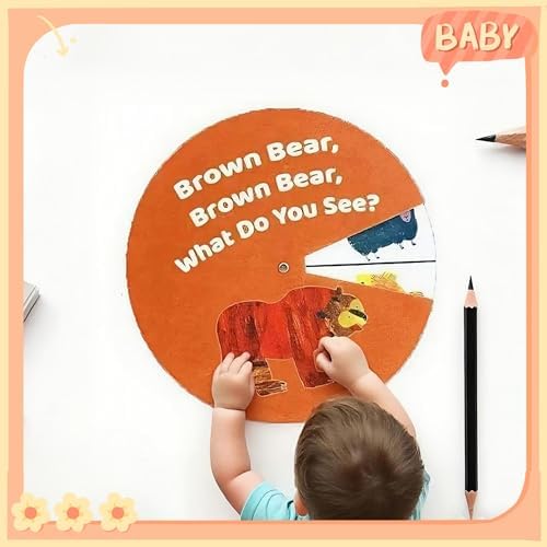 Brown Bear Felt Story Wheel Toy – Montessori Early Learning Toy for Kids – Interactive Felt Story Board for Preschool Education, Parent-Child Storytelling & Classroom Activities - Image 5