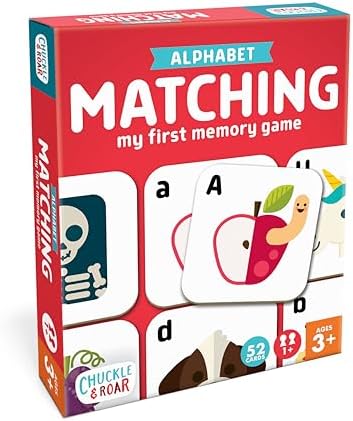 Chuckle & Roar Alphabet Matching Memory Game, Toddler Games, Kids Ages 3+ by ChuckleRoar