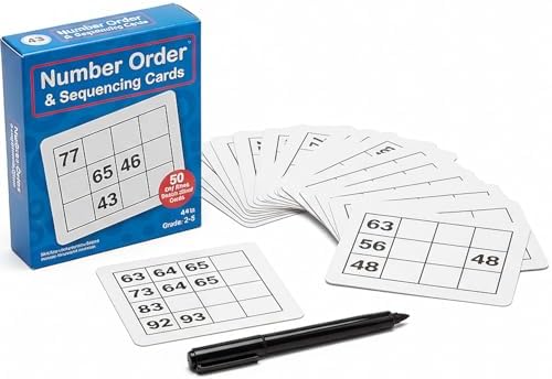 Fun Express Number Order & Sequencing Cards - 50 Pieces - Educational and Learning Activities for Kids by FunExpress