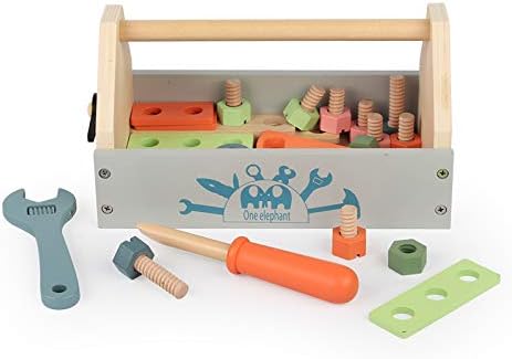 Wooden Tool Toy Toolbox Toddler Educational Construction Kids Toys Play Accessories Set Creative Gift for 3 Year Olds and Up Boys Girls - Image 3