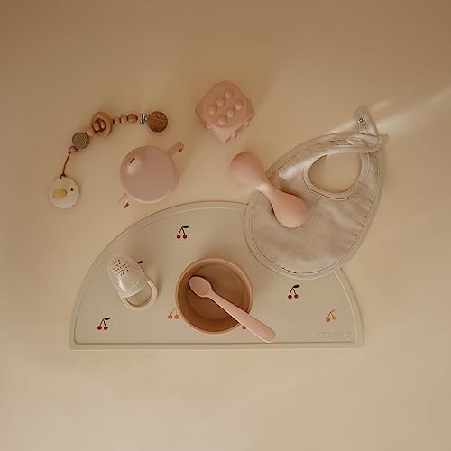 mushie Silicone Baby Shaker Rattle Toy | Ages 3+ Months (Blush) - Image 5