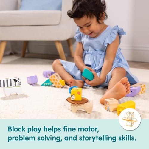 Melissa & Doug Blockables™ Safari Snap and Play, Mix and Match Connectable Wooden Building Blocks Play Set Toy for Preschool Boys and Girls (34 Pcs) - Image 5
