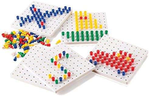 Learning Advantage CTU39470 Pegs and Peg Board Set, 5 Boards, 1000 Pegs (Pack of 1005) by LEARNINGADVANTAGE