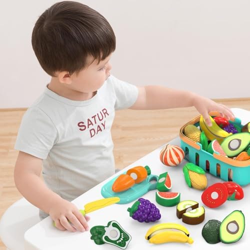 Cutting Play Food Toys for Kid, Pretend Play Kitchen Accessories, Fake Food - Image 6