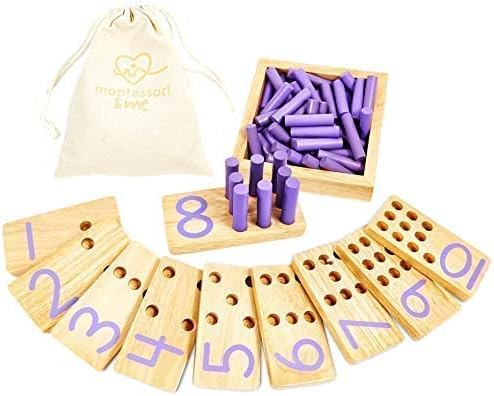 Counting Peg Board - Montessori Math and Numbers for Kids - Wooden Math Manipulatives Materials - Image 5