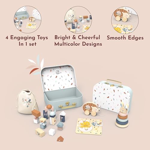 SPEEDY MONKEY Montessori My First Toy Box | Wooden Nursery Play Set Playset - Image 5