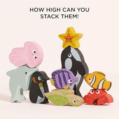 Le Toy Van Under the Sea Ocean Animals Stacking Toy and Bag - Image 5