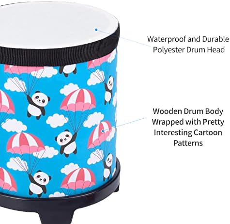 Bongo Floor Tom Drums Set for Kids: Baby Drum Percussion Music Instrument - Image 2