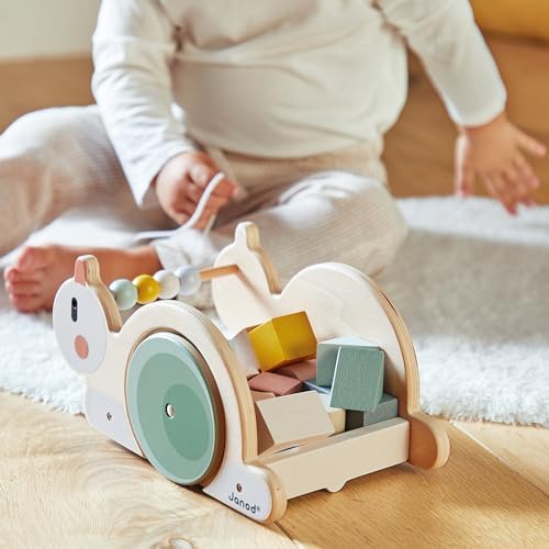 Janod - Sweet Cocoon - Wooden Pull-Along Snail - 17 Pieces - Image 6