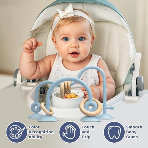 Baby High Chair Toy Teething Chew, Suction Cup Toys,BPA-Free Infant Teether - Image 5