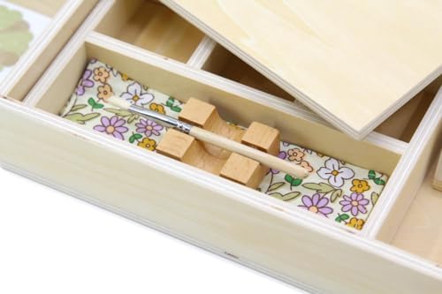 Kiddison Gluing Activity Montessori Glue Box with Jar & 10Brushes Montessori Toys - Image 6