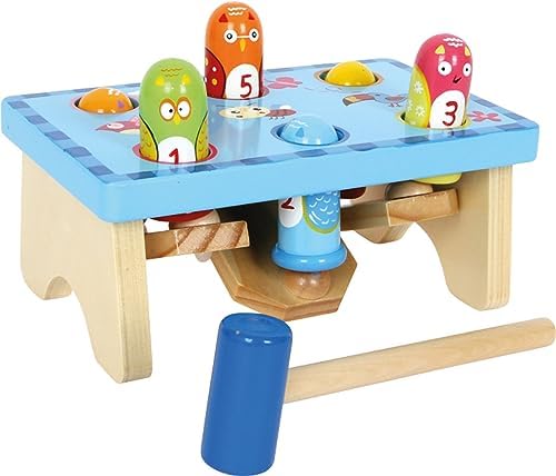 Small Foot Wooden Toys Smack the Bird Knock Playset with Hammer designed for children ages 18 months by SmallFootWoodenToys