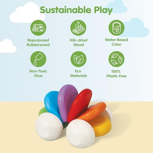 PlanToys® Wooden Baby Push Toy Car | Colorful Montessori Toy for Infants | Wooden Baby Toy with Flexible Body | Sensory & Motor Skill Development Toy for 6+ Months - Image 3