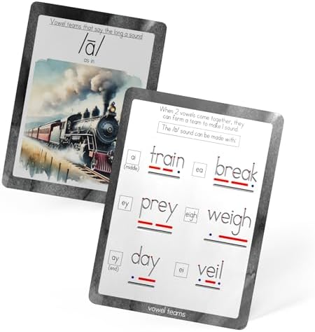 Phonics & Vowel Teams Flashcards with Magic Pens, 180 Sound Cards - Image 4