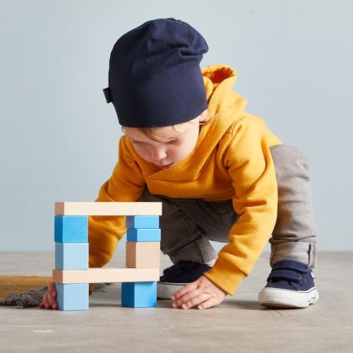 HABA Colored Wooden Building Blocks - 46 Piece Set of Wooden Toys, Stacking Toys for Toddlers 1-3 for Open Ended STEM Play, Made in Germany - Image 5