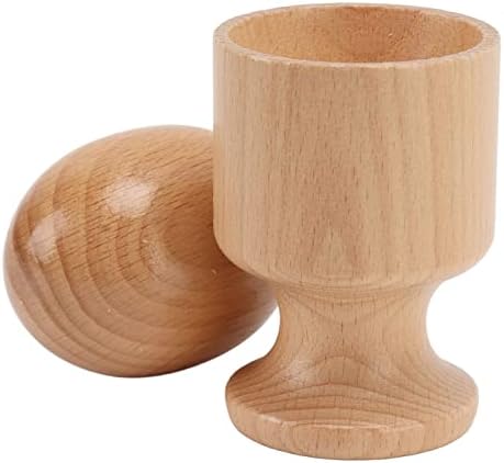 Egg Cup Puzzle Toy, Wooden Grasping Practice Project Fitting Exercise Early Education Toy for Baby Toddler, with Fine Polished No Burr Surface by Unknown