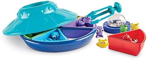 Learning Resources Oodles of Aliens Sorting Saucer - Board Stacking Games, Fine and Gross Motor Skills, Montessori Sensory Toys, Counting for Preschoolers, Homeschool, Gifts for Boys and Girls - Image 4