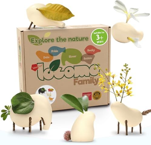 Taksa Toys Locomo Family Resources for Learning, Natural Wooden Animal Figures for Outdoor-Loving Kids Ages 3 4 5 6 7+ Year Old, Boys Girls Creativity, Wood Toys, Montessori Waldorf Toys (Set of 5) by TaksaToys