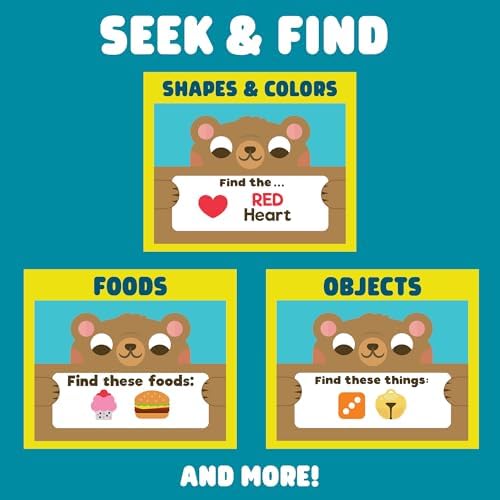 Chuckle & Roar Sensory Seek & Find Scavenger Hunt Bear – Plush Travel Toy with Hidden Objects, 40 No-Reading Challenge Cards, Sensory Activity for Focus & Calm, Toddler Gift Ages 3+ - Image 3