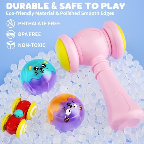 2-in-1 Ball Drop & Car Ramp Race Track Montessori Toy for Toddlers Ages 1-5 - Image 5